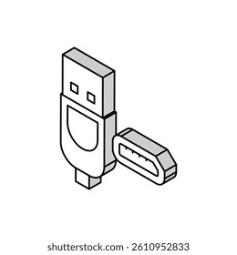 dp displayport isometric icon vector. dp displayport sign. isolated symbol illustration