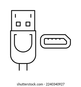 dp displayport line icon vector. dp displayport sign. isolated contour symbol black illustration