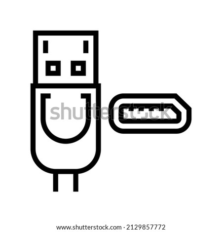 dp displayport line icon vector. dp displayport sign. isolated contour symbol black illustration