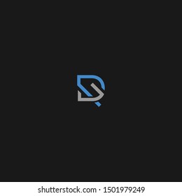 DP or DR logo in abstract shape also shaped as Magnifying glass for SEO