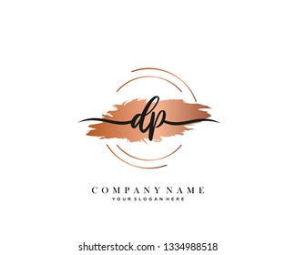 DP handwriting initial  logo vector