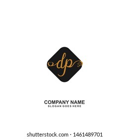 DP Initial handwriting logo vector