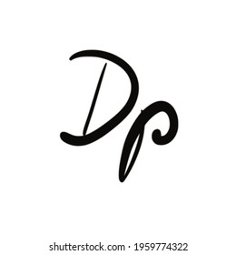 Dp initial handwritten logo for identity