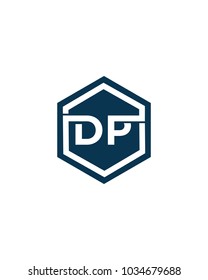 DP initial hexagon letter logo template vector