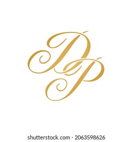 DP initial logo design vector stock