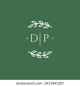 DP initial monogram wedding with creative design