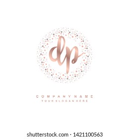 DP initial signature logo. handwriting logo template vector,