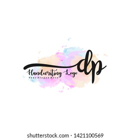 DP initial signature logo. handwriting logo template vector,
