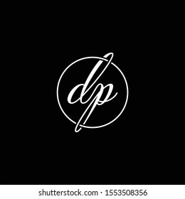 DP initial signature logo. handwriting logo template vector 