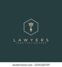 DP initials design modern legal attorney law firm lawyer advocate consultancy business logo vector