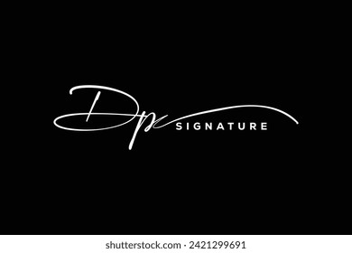 DP initials Handwriting signature logo. DP Hand drawn Calligraphy lettering Vector. DP letter real estate, beauty, photography letter logo design.