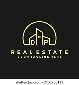 DP initials homes modern building company logo vector.eps