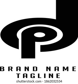 DP initials logo, name initials logo, company initials logo, person initials logo.