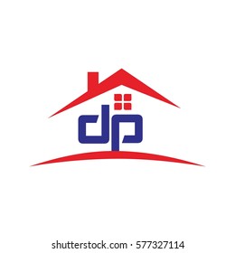 dp letter home insurance real estate logo design