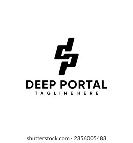 logotipo vectorial de ilustración de letra DP. elegante, limpio y moderno. representa la innovación, la visión y los objetivos definidos