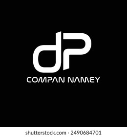 DP letter logo with black background