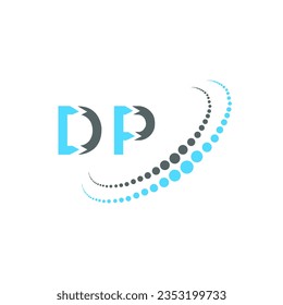 DP letter logo creative design. DP unique design.
