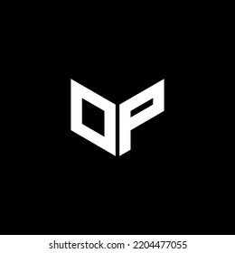 DP letter logo design with black background in illustrator. Vector logo, calligraphy designs for logo, Poster, Invitation, etc.
