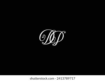 Logo-Design des DP-Letter-Zeichens und erstes Logo