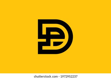 DP letter logo design on luxury background. PD monogram initials, letter logo concept. DP icon design. PD elegant and Professional black color letter icon design on background.