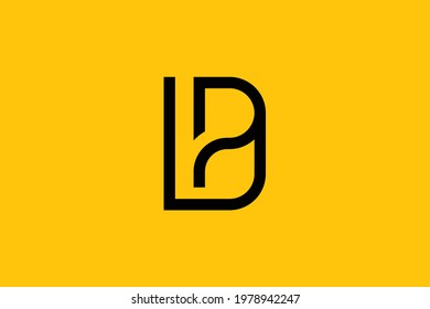 DP letter logo design on luxury background. PD monogram initials, letter logo concept.
