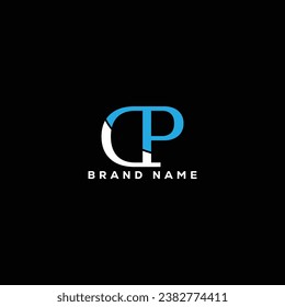 Diseño del logo de la carta DP en . Concepto del logo de la carta con iniciales creativas de DP. Diseño de iconos DP. D P