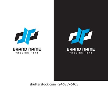 Plantilla de diseño de logotipo de letra dp