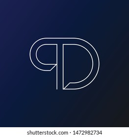 DP letter logo and icon design