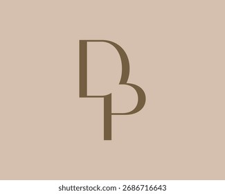 Diseño de icono de logotipo de carta DP. Monograma de las iniciales de lujo de estilo clásico.