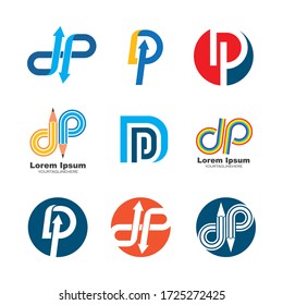 dp letter logo icon illustration vector design