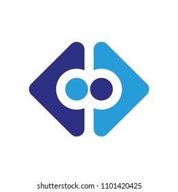 dp letter vector logo. qb letter vector logo