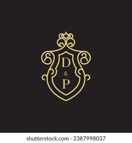 DP line vintage initial logo in high quality professional design that will print well across any print media