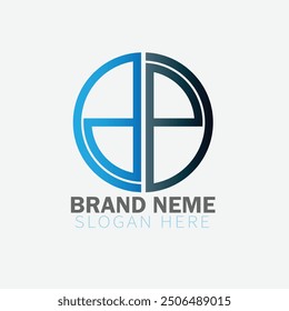 DP logo Creative colorful Gradient shape collection