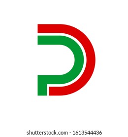 DP logo design simple modern template