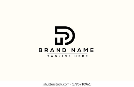 DP Logo Design Template Vektorgrafik-Branding-Element.