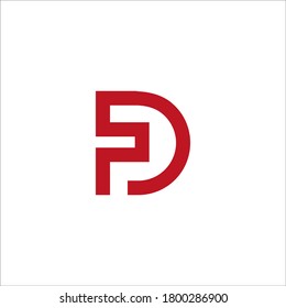 Signo vectorial de diseño de logotipo DP
