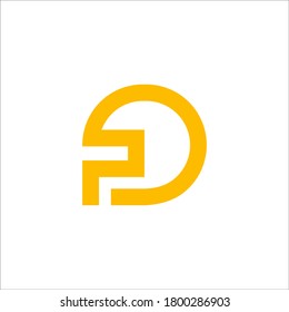 Signo vectorial de diseño de logotipo DP