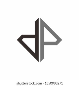 dp logo initial letter design template vector illustration