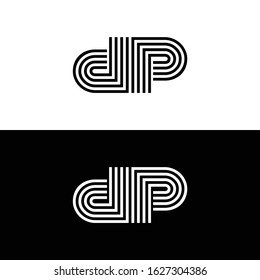 dp logo, initial logo, line logo idea