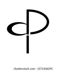 DP Logo Monochrome Vector Illustration