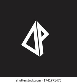 DP Logo monogram with standout triangle shape ribbon design template