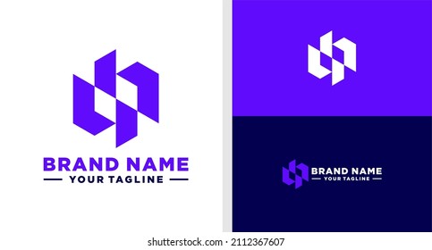 DP LOGO MONOGRAM TECHNOLOGY GEOMETRIC EDITABLE