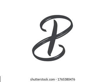DP logo or PD logo. Interwoven letters in a modern, handwritten style. Vector design