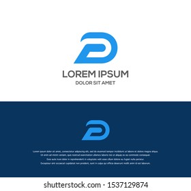 DP Logo. Vector Graphic Branding Letter Element. White Background