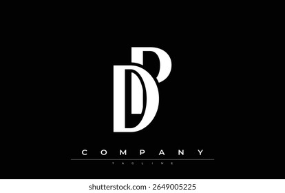 DP Modern Initials Logo Design. Branding logo with stylized initials showcasing bold design and modern aesthetic. Ideal for professional business branding or creative projects focusing on minimalistic