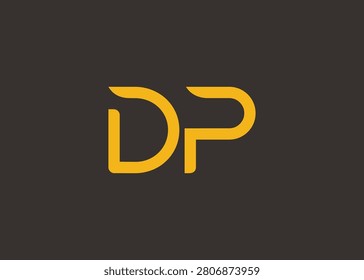 DP Modern Monogram Icon. Clean geometric letterform evokes simplicity, elegance, and contemporary graphic design sensibility.