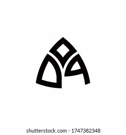DP monogram logo with modern triangle style design template isolated on white background