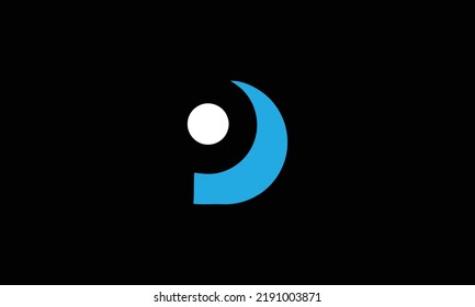 DP P logo letter design on luxury background. PD logo monogram initials letter concept. DP icon logo design. PD elegant and Professional letter icon design on black background. D P PD DP