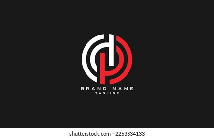 DP, PD, Abstract initial monogram letter alphabet logo design