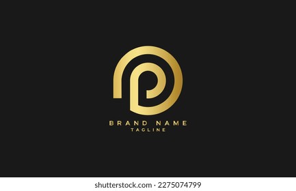 DP, PD, Abstract initial monogram letter alphabet logo design